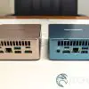 Back view of the GEEKOM A5 (left) and Mini IT13 Mini PCs
