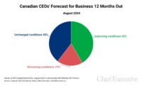 Pie chart of Canada CEO confidence index