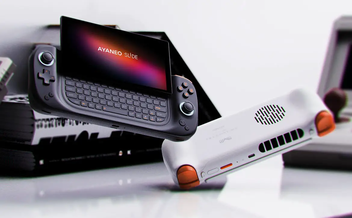 Ayaneo Slide handheld gaming device with keyboard