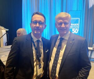 Lance Mortlock with former Prime Minister of Canada Stephen Harper