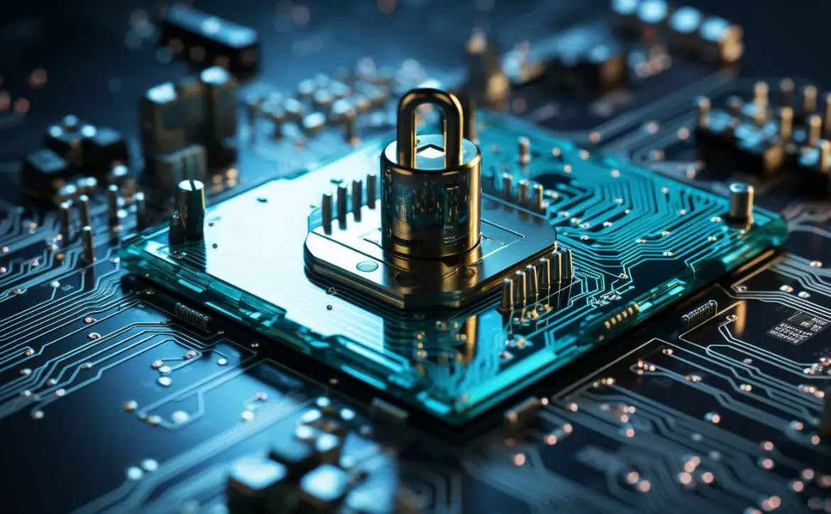 online privacy lock on motherboard circuit board technology